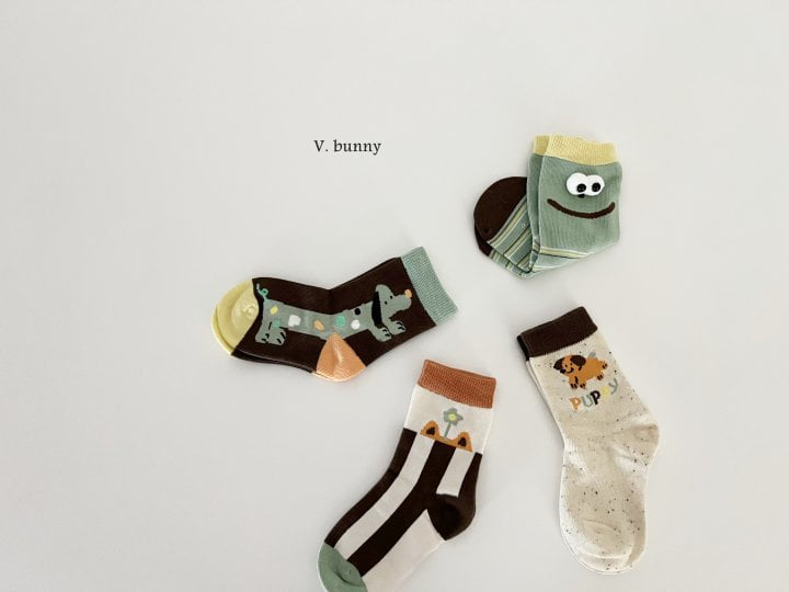 V Bunny - Korean Children Fashion - #magicofchildhood - Long Dog Socks Set - 2