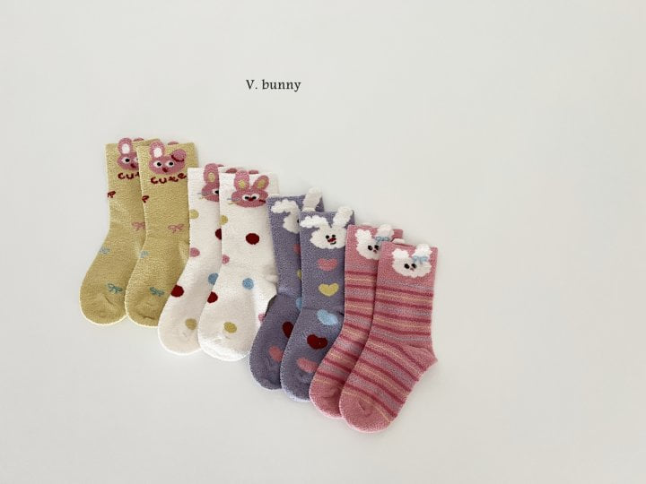 V Bunny - Korean Children Fashion - #magicofchildhood - Heart Rabbit Socks Set - 10