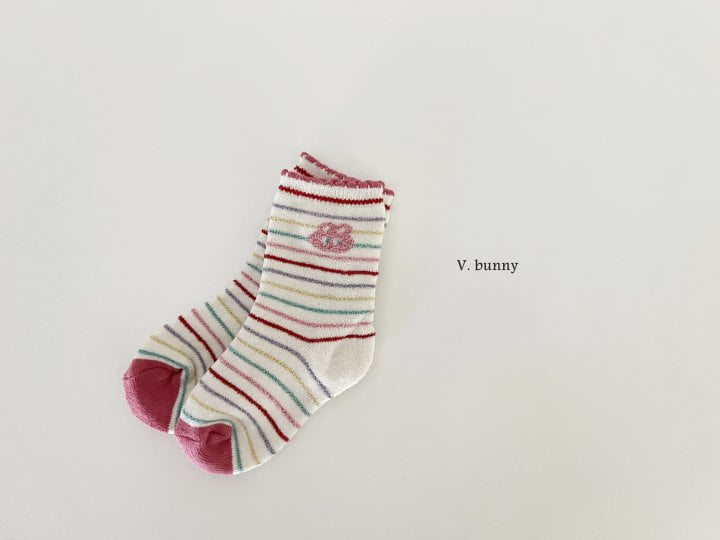 V Bunny - Korean Children Fashion - #minifashionista - Flower Socks Set - 7