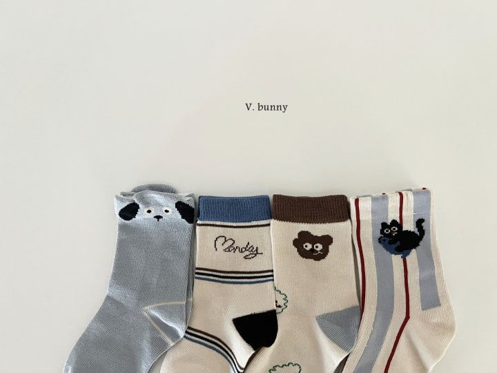 V Bunny - Korean Children Fashion - #minifashionista - Nero Socks Set