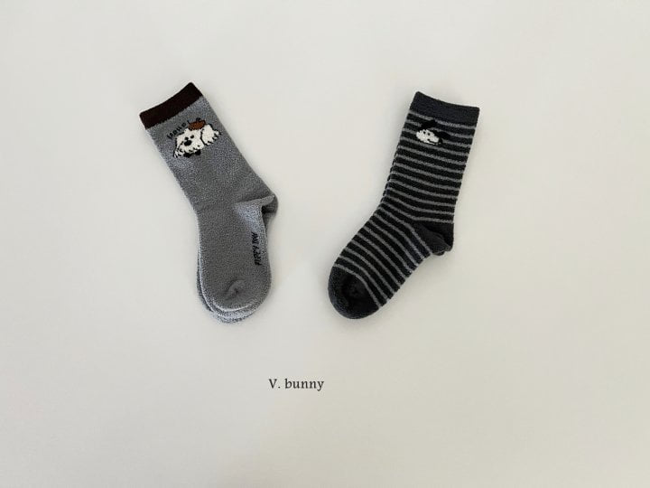 V Bunny - Korean Children Fashion - #minifashionista - Wow Dog Socks Set - 8