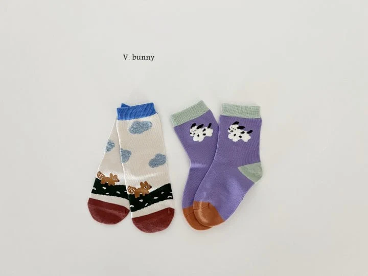 V Bunny - Korean Children Fashion - #stylishchildhood - Baduki Socks Set - 8