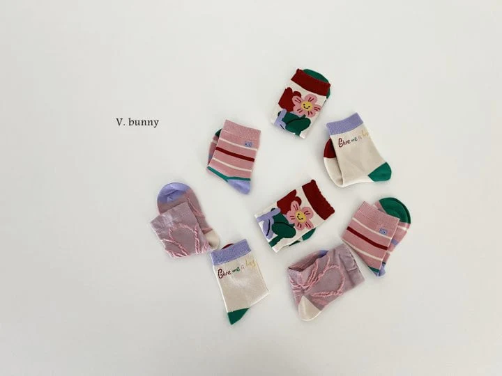 V Bunny - Korean Children Fashion - #todddlerfashion - Give Me Socks Set - 10