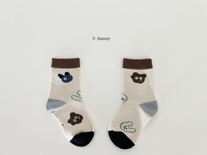 V Bunny - Korean Children Fashion - #todddlerfashion - Nero Socks Set - 3