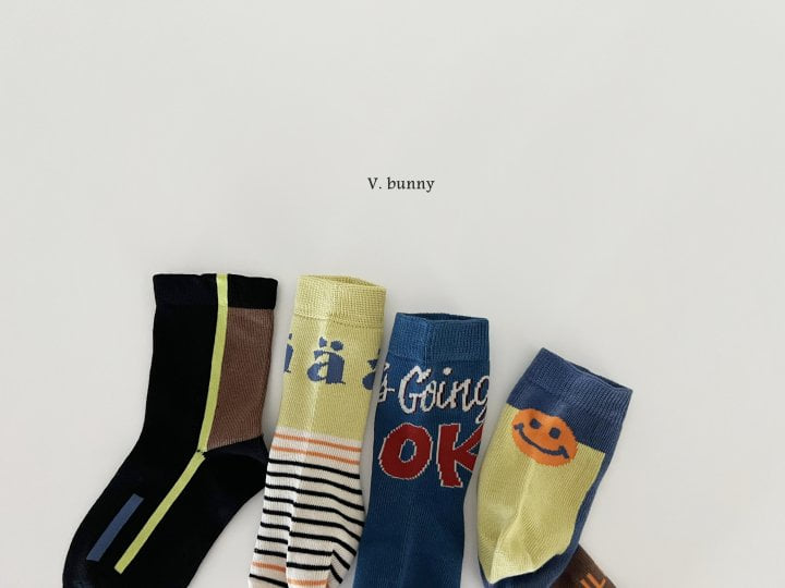 V Bunny - Korean Children Fashion - #todddlerfashion - Going Socks Set - 2