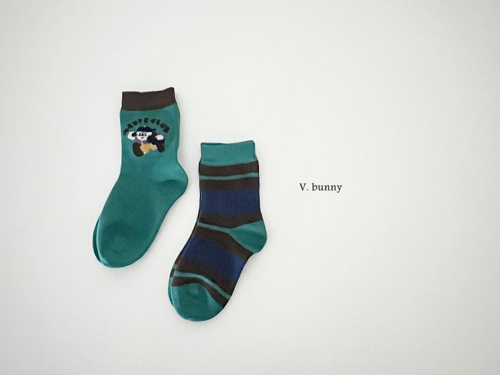 V Bunny - Korean Children Fashion - #toddlerclothing - Baby Go Socks Set - 8