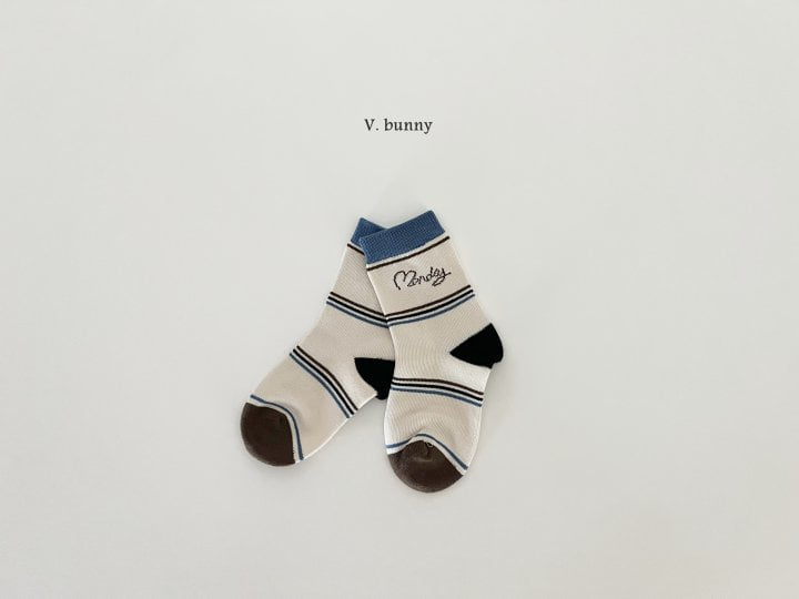 V Bunny - Korean Children Fashion - #todddlerfashion - Nero Socks Set - 4