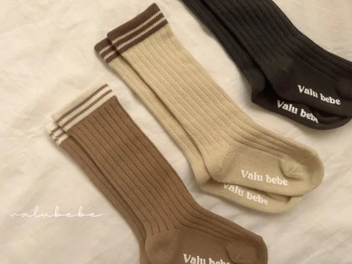 Valu Bebe - Korean Baby Fashion - #babyboutique - Rib Line socks - 2