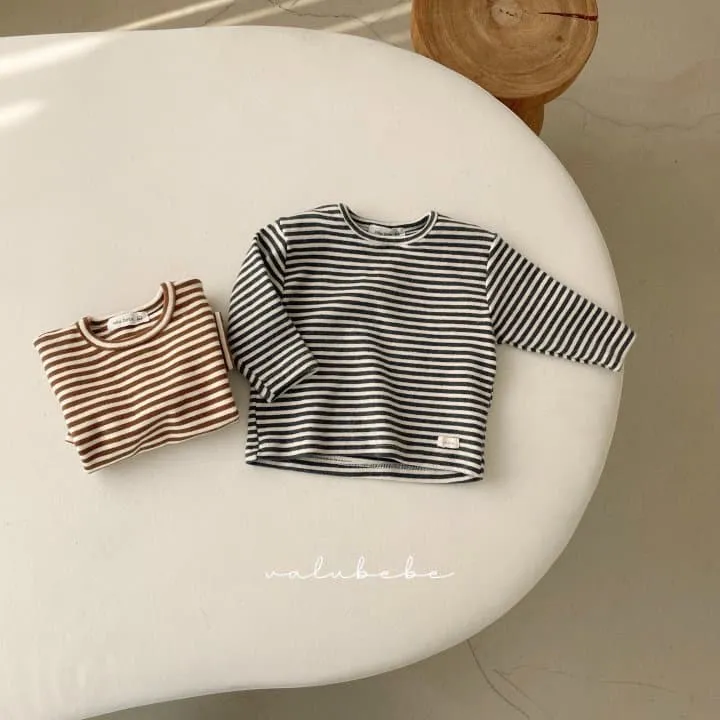 Valu Bebe - Korean Baby Fashion - #babyboutiqueclothing - Stripe Soft Tee (Baby) - 3