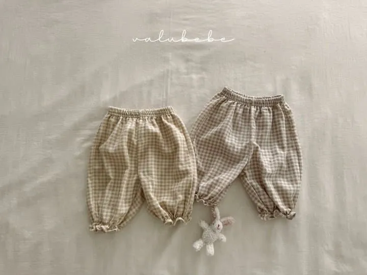 Valu Bebe - Korean Baby Fashion - #babyfever - Peach Check Pants (Baby) - 2