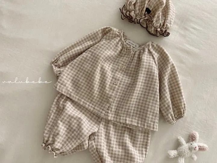 Valu Bebe - Korean Baby Fashion - #babylifestyle - Peach Check Shirt (Baby) - 6