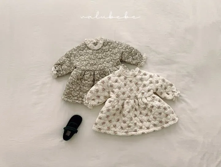 Valu Bebe - Korean Baby Fashion - #babyoninstagram - Flower Heart Quilted Dress (Baby)