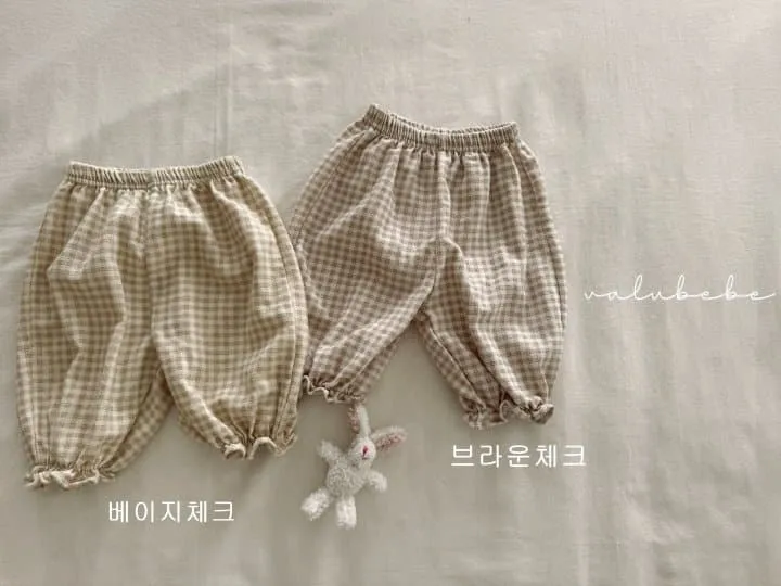 Valu Bebe - Korean Baby Fashion - #babyootd - Peach Check Pants (Baby) - 6