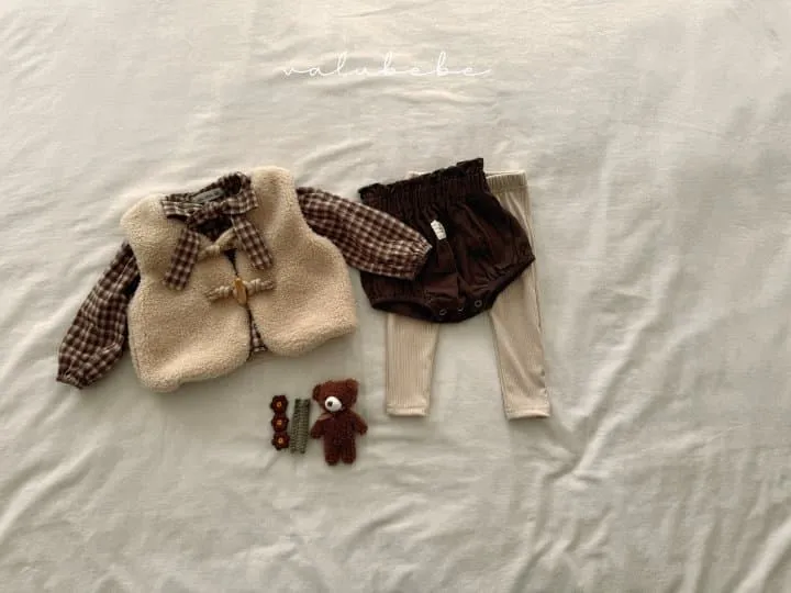 Valu Bebe - Korean Baby Fashion - #babyootd - Check Ribbon Blouse (Baby) - 3