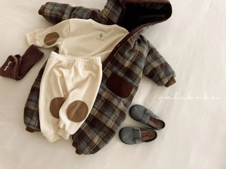 Valu Bebe - Korean Baby Fashion - #babyootd - Baby Check Padded Suit 2 - 5