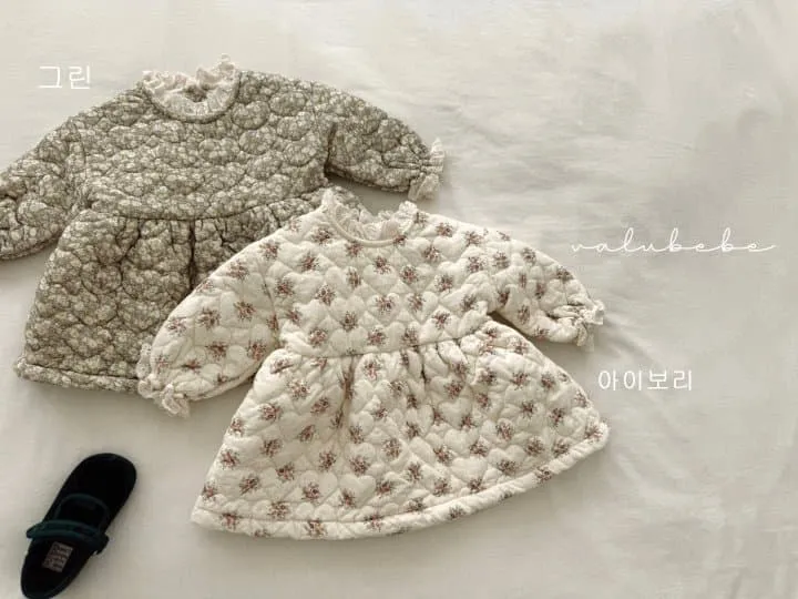 Valu Bebe - Korean Baby Fashion - #babyoutfit - Flower Heart Quilted Dress (Baby) - 4