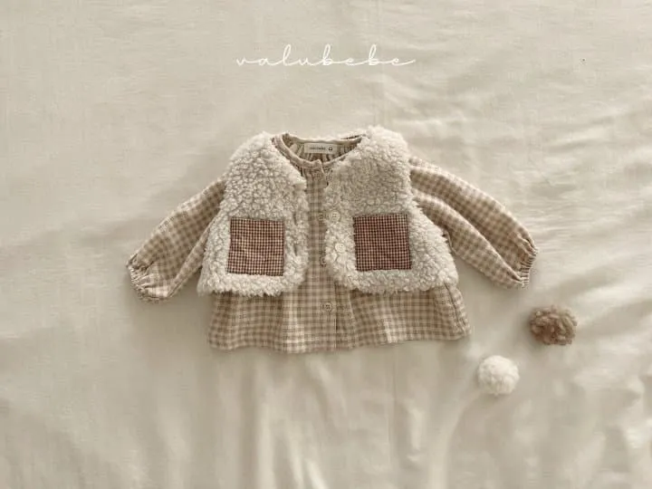 Valu Bebe - Korean Baby Fashion - #babyoutfit - Check Mongsil Vest (Baby) - 3