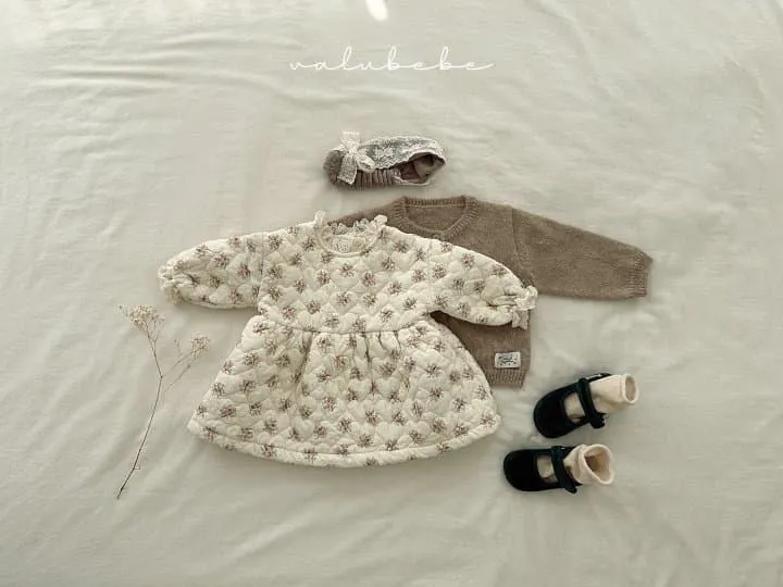 Valu Bebe - Korean Baby Fashion - #babywear - Flower Heart Quilted Dress (Baby) - 5