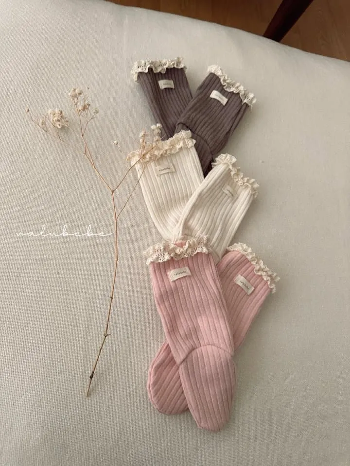 Valu Bebe - Korean Baby Fashion - #onlinebabyboutique - Sally Lace Socks - 8