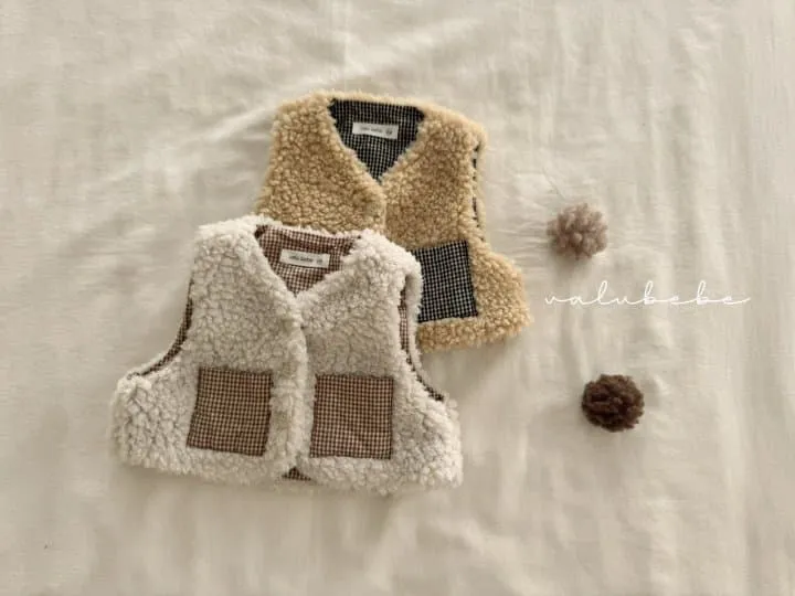 Valu Bebe - Korean Children Fashion - #Kfashion4kids - Check Mongsil Vest (Kids)