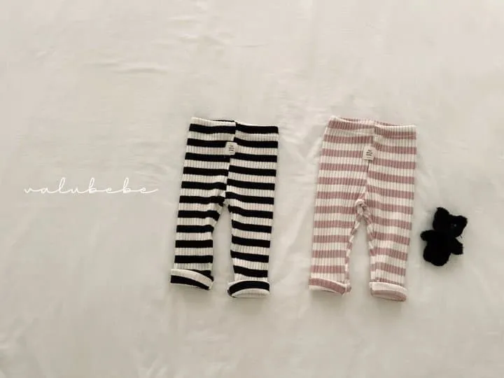 Valu Bebe - Korean Children Fashion - #childrensboutique - Stripe Leggings 2 (Kids)