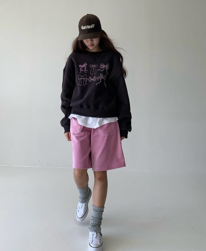 Via - Korean Women Fashion - #momslook - Ribbon Fleeced Sweatshirts - 3