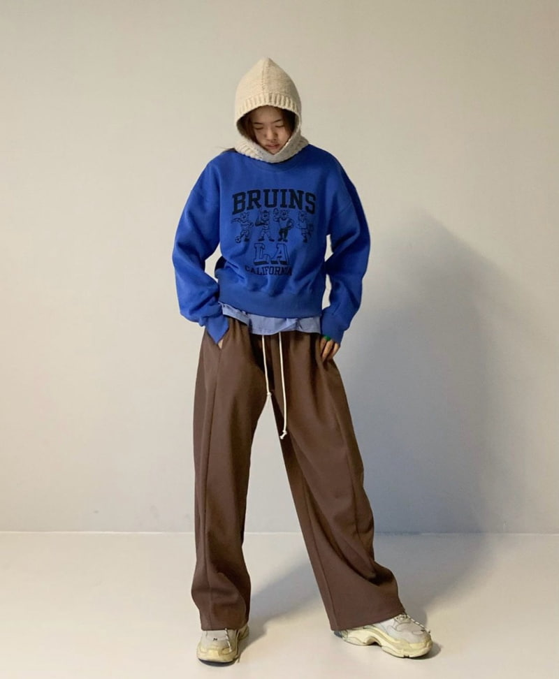 Via - Korean Women Fashion - #restrostyle - Bruins Fleeced Sweatshirts - 4