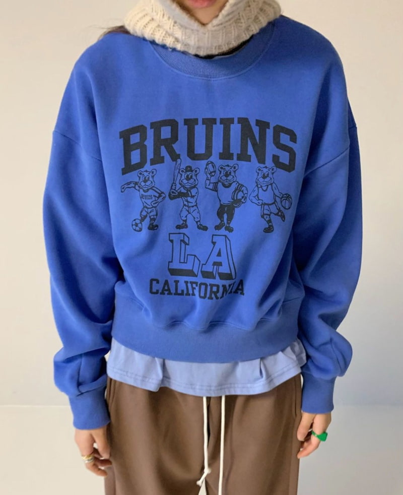 Via - Korean Women Fashion - #shopsmall - Bruins Fleeced Sweatshirts - 5