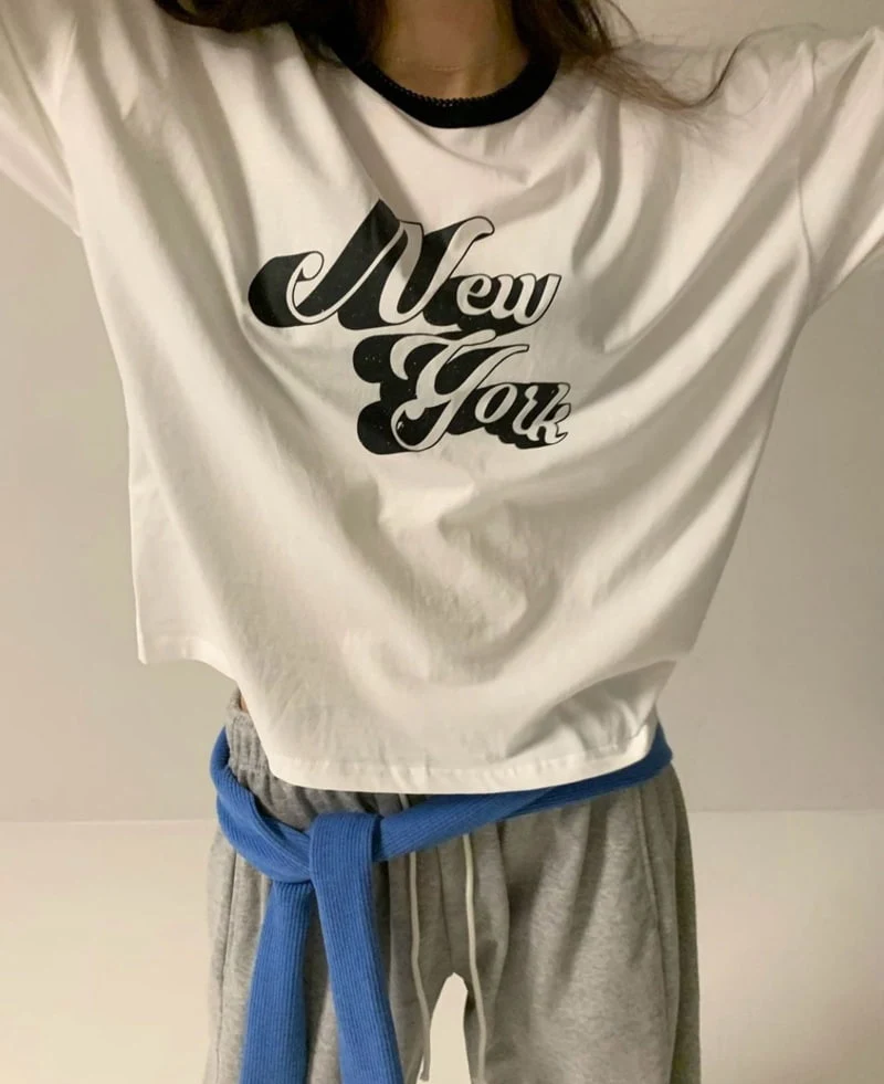 Via - Korean Women Fashion - #shopsmall - New Line Tee - 4