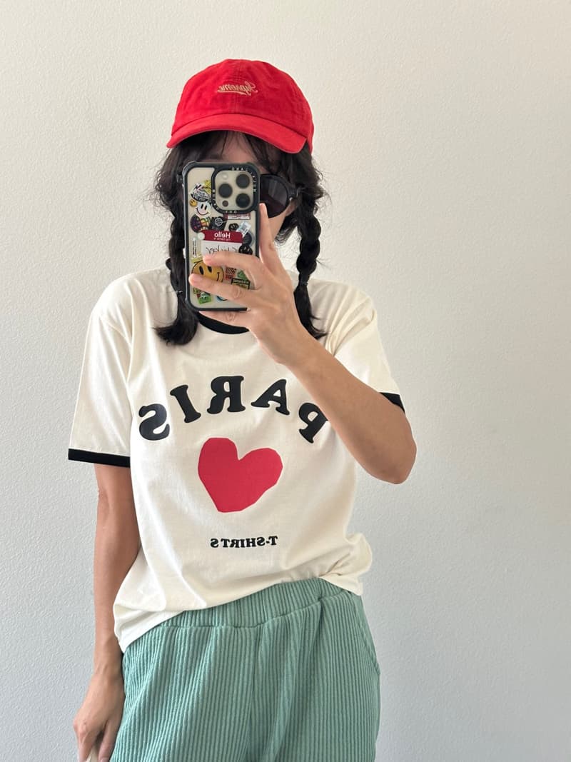 Via - Korean Women Fashion - #thatsdarling - Love Tee - 3