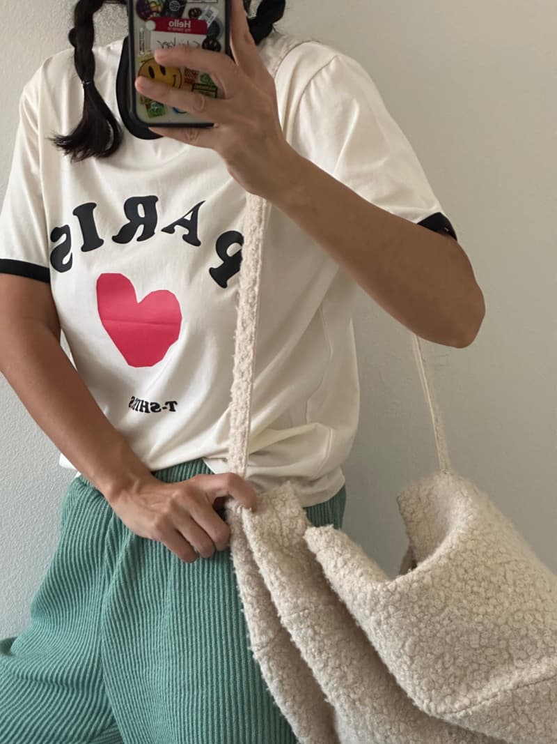 Via - Korean Women Fashion - #thatsdarling - Love Tee - 4