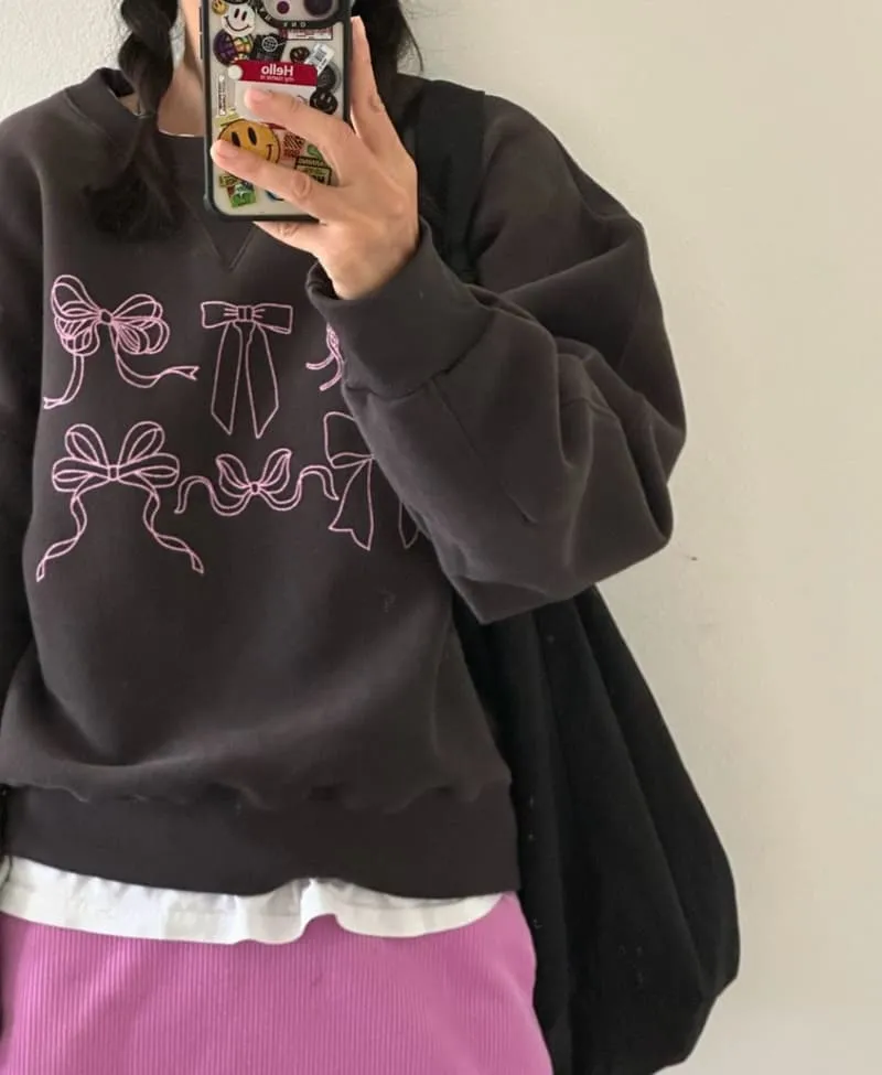 Via - Korean Women Fashion - #thelittlethings - Ribbon Sweatshirts