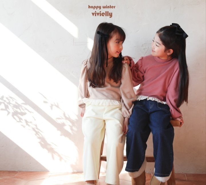 Vivielly - Korean Children Fashion - #kidzfashiontrend - Eve Lace Tee - 4