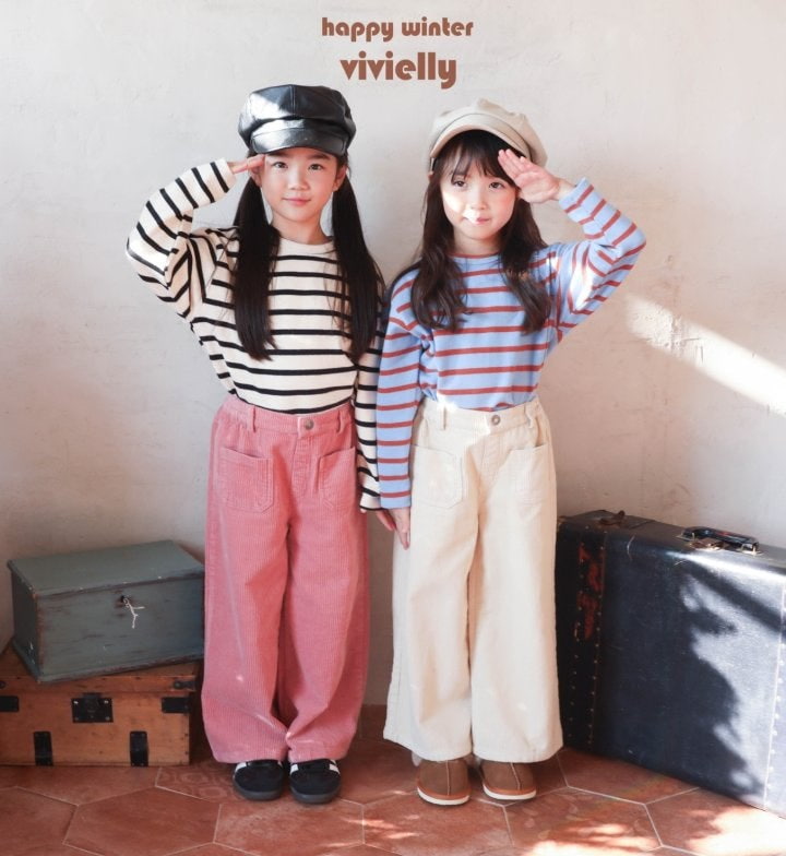 Vivielly - Korean Children Fashion - #Kfashion4kids - Day Stripe Tee