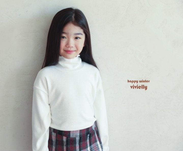 Vivielly - Korean Children Fashion - #Kfashion4kids - Soft Turtleneck Tee