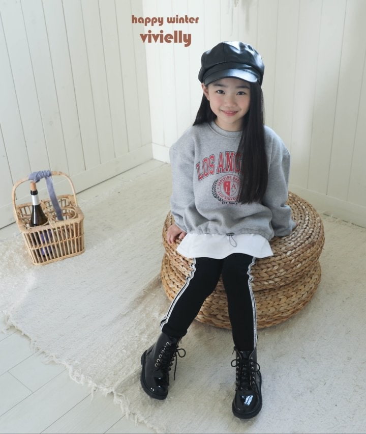 Vivielly - Korean Children Fashion - #childofig - Tape Leggings - 2