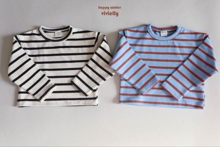 Vivielly - Korean Children Fashion - #childrensboutique - Day Stripe Tee - 10