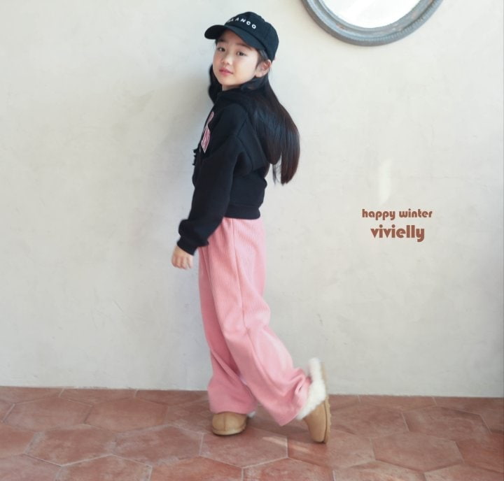 Vivielly - Korean Children Fashion - #childrensboutique - Ive Rib Wide Pants