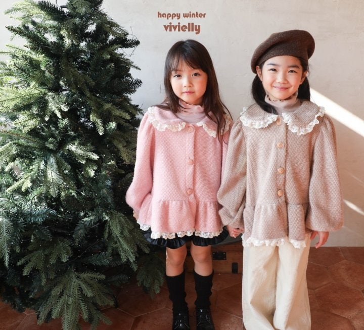 Vivielly - Korean Children Fashion - #designkidswear - Lace Cardigan - 5