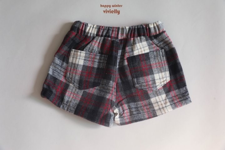 Vivielly - Korean Children Fashion - #discoveringself - Check Skirt Pants - 10