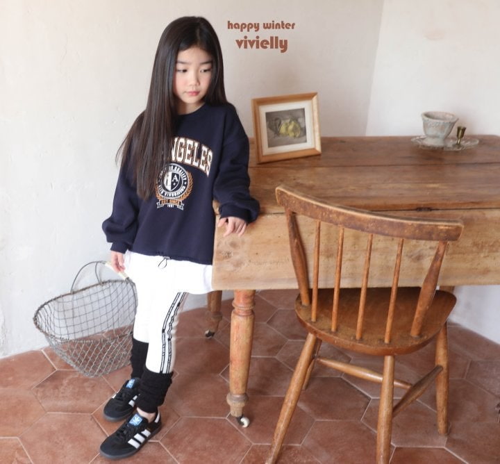 Vivielly - Korean Children Fashion - #discoveringself - Tape Leggings - 5