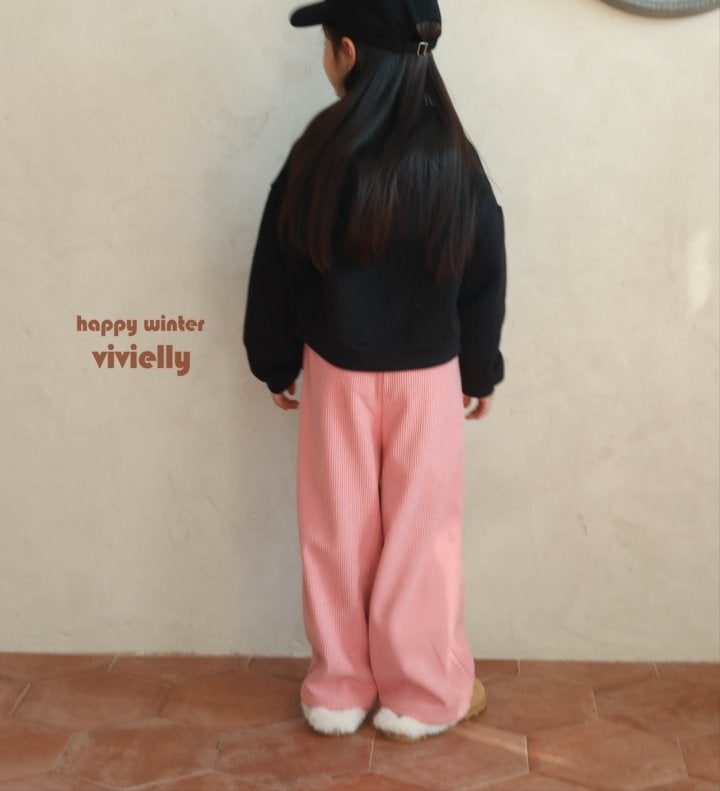 Vivielly - Korean Children Fashion - #discoveringself - Ive Rib Wide Pants - 4