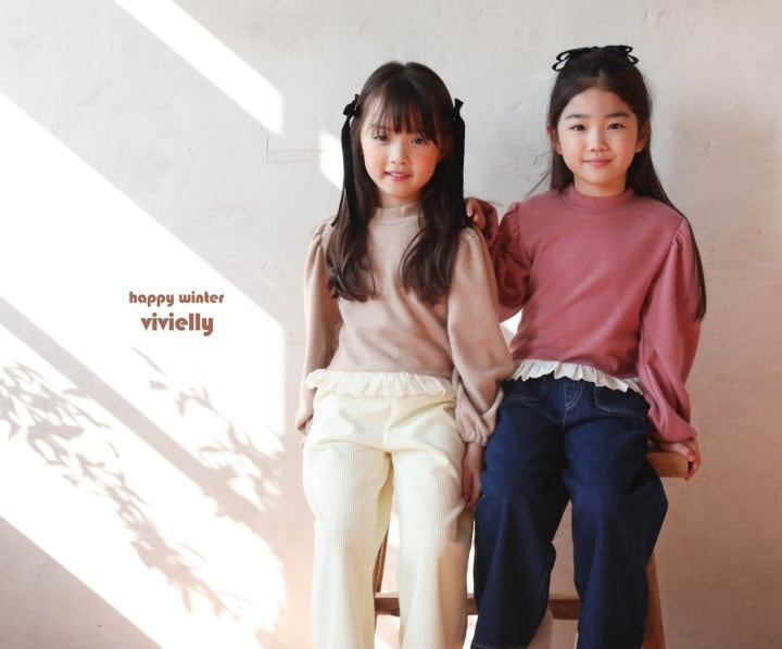 Vivielly - Korean Children Fashion - #kidsstore - Eve Lace Tee - 2