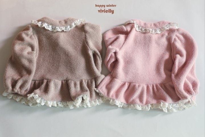 Vivielly - Korean Children Fashion - #littlefashionista - Lace Cardigan - 12