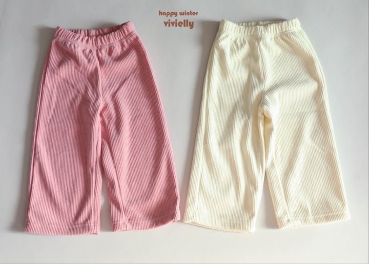 Vivielly - Korean Children Fashion - #magicofchildhood - Ive Rib Wide Pants - 10