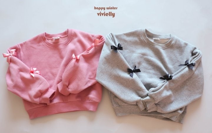 Vivielly - Korean Children Fashion - #magicofchildhood - Ribbon Sweatshirts - 11