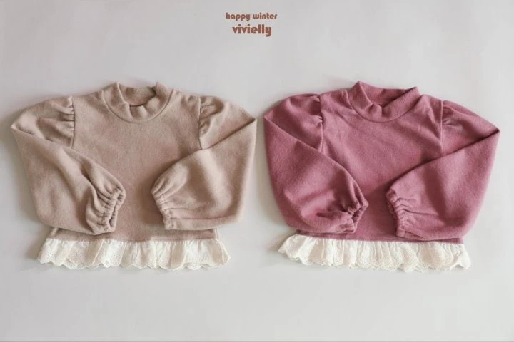 Vivielly - Korean Children Fashion - #prettylittlegirls - Eve Lace Tee - 8