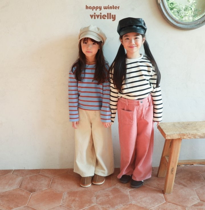 Vivielly - Korean Children Fashion - #stylishchildhood - Day Stripe Tee - 8