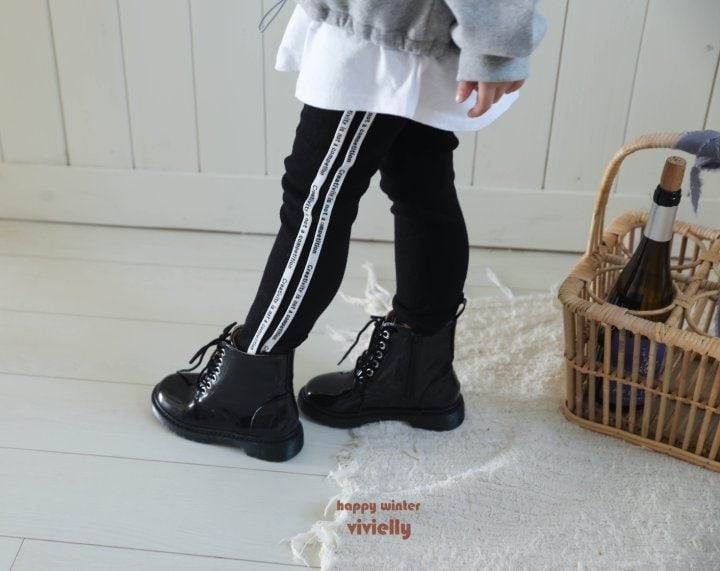 Vivielly - Korean Children Fashion - #stylishchildhood - Tape Leggings