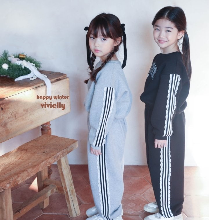 Vivielly - Korean Children Fashion - #toddlerclothing - Nana Lace Jogger Pants